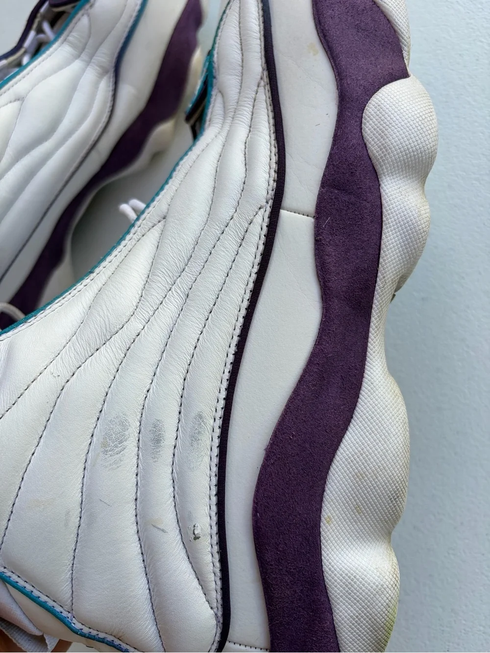 Jordan Men's White Teal and Black Basketball Sneakers